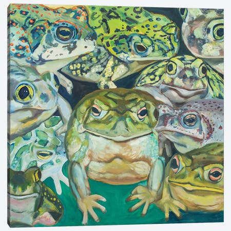 Toad Swarm Canvas Print #LGZ32} by Lisa Goldfarb Canvas Artwork