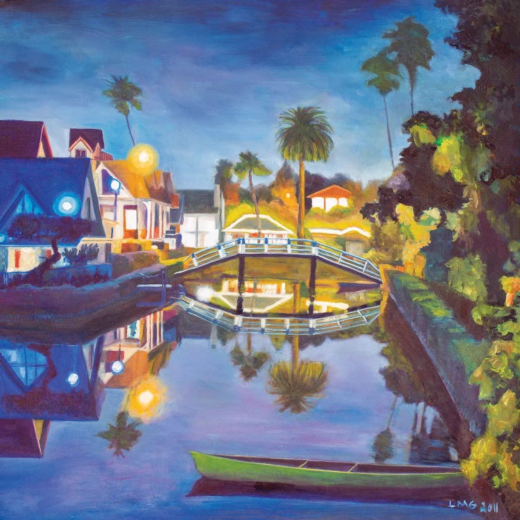 Venice Canal Night by Lisa Goldfarb wall art