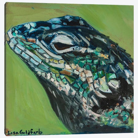Yarrow's Spiny Lizard Portrait Canvas Print #LGZ38} by Lisa Goldfarb Canvas Artwork