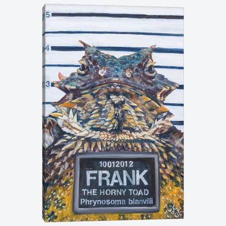 Wanted, Frank, The Horny Toad Canvas Print #LGZ39} by Lisa Goldfarb Canvas Wall Art