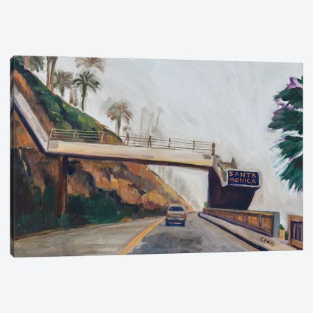 Santa Monica Incline Fog Canvas Print #LGZ40} by Lisa Goldfarb Art Print