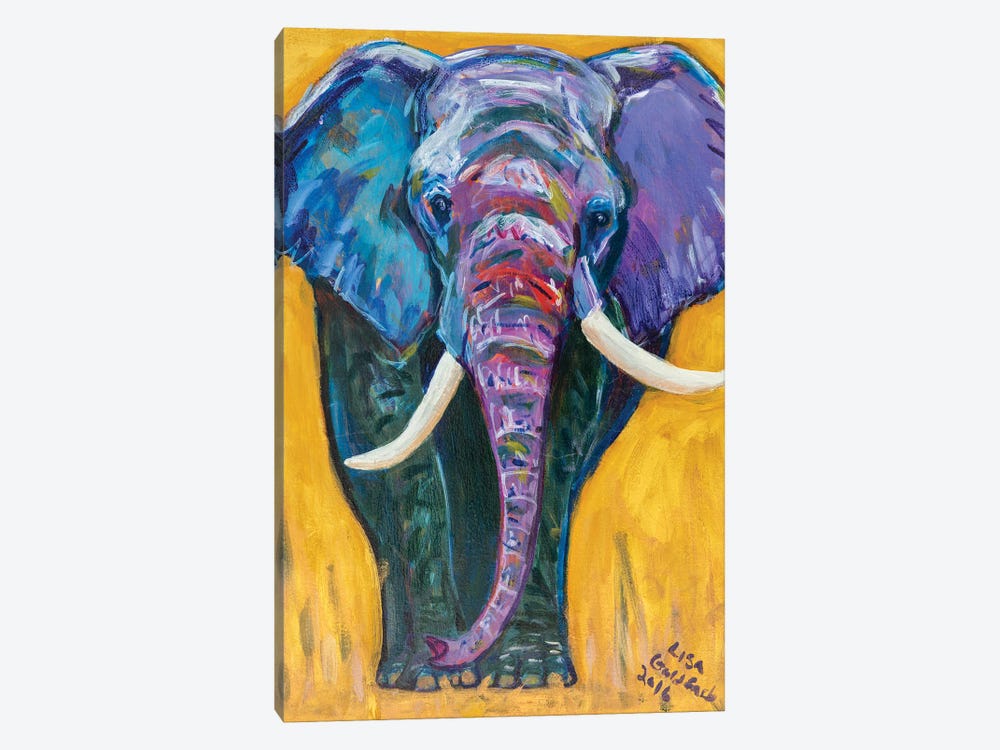 Elephant Gold by Lisa Goldfarb 1-piece Canvas Art