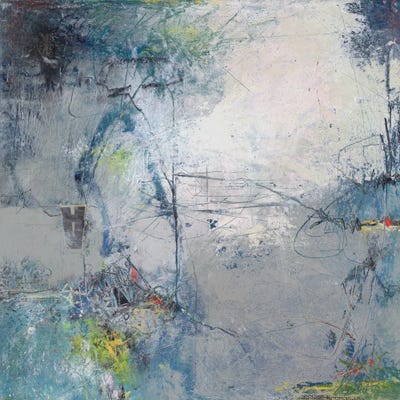 Broken Promises In Blue And Gray by Laurie Huff art print