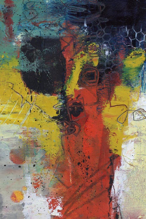 Bouquet In Ochre by Laurie Huff wall art