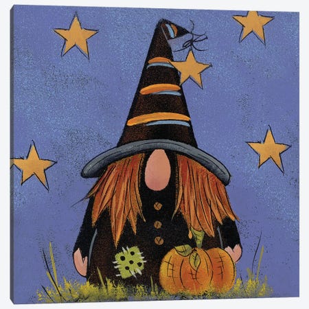 Halloween Gnome Canvas Print #LHL26} by Lisa Hilliker Canvas Art