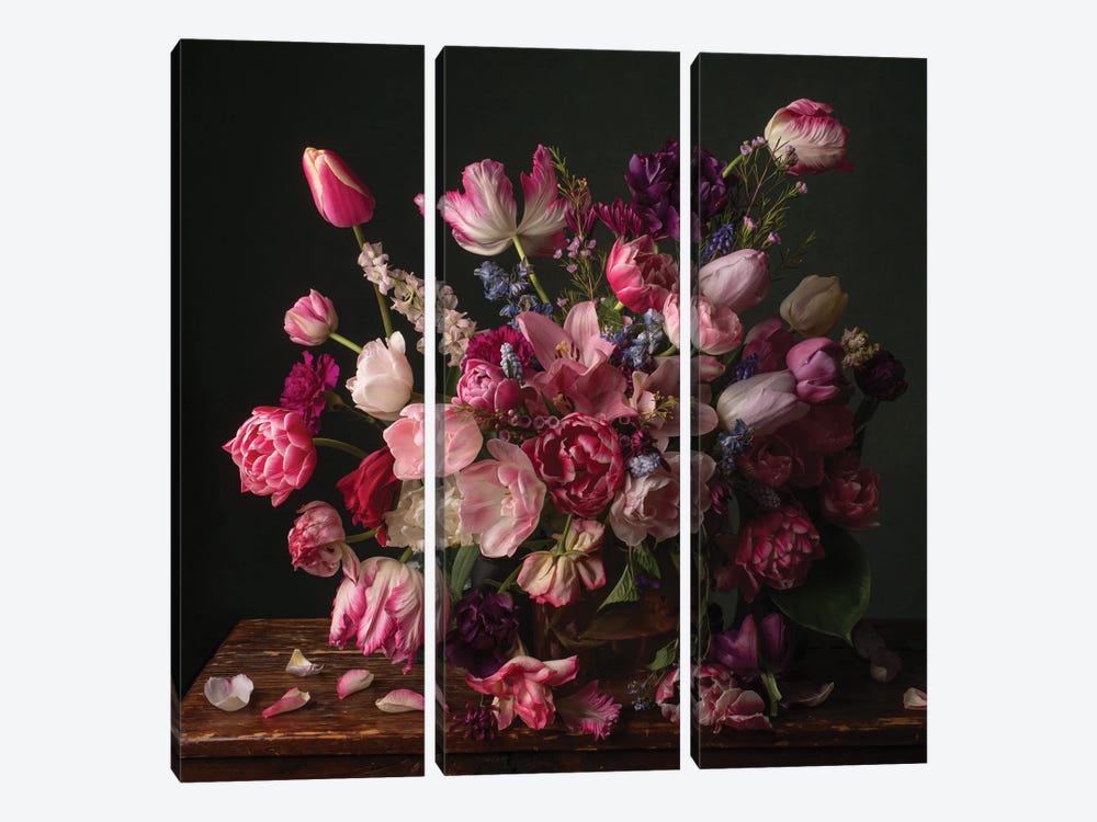 Spring Blooms In The Pink by Leah McLean 3-piece Canvas Artwork