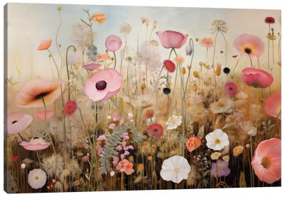 Meadow Flowers Canvas Art Print - Leah McLean