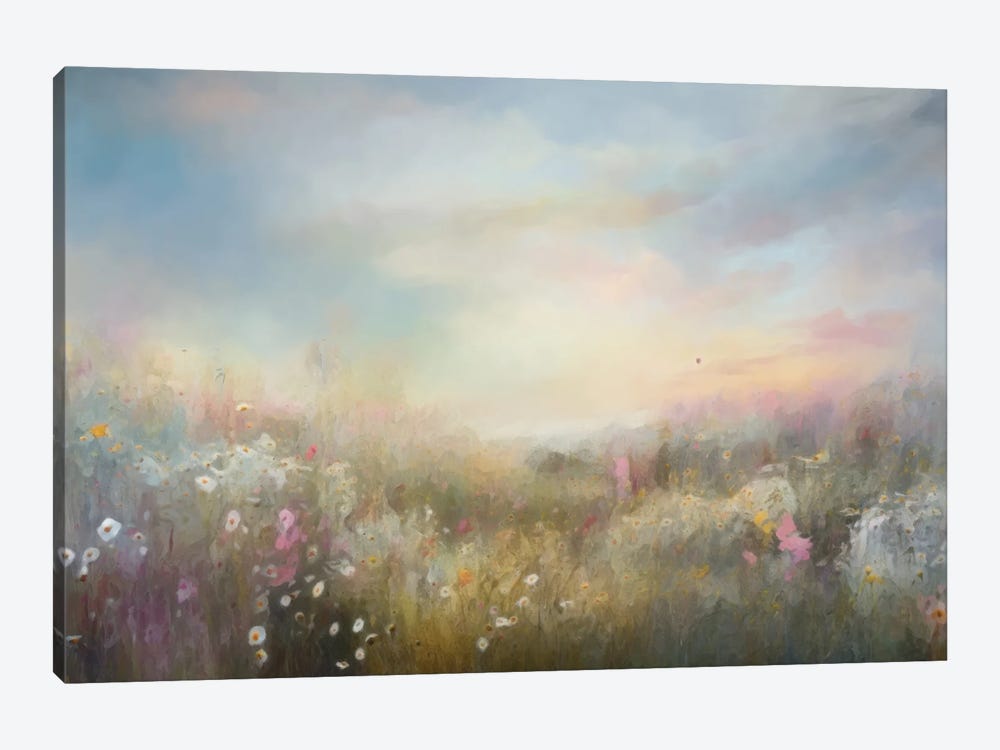 Pastel Meadow Morning by Leah McLean 1-piece Canvas Wall Art