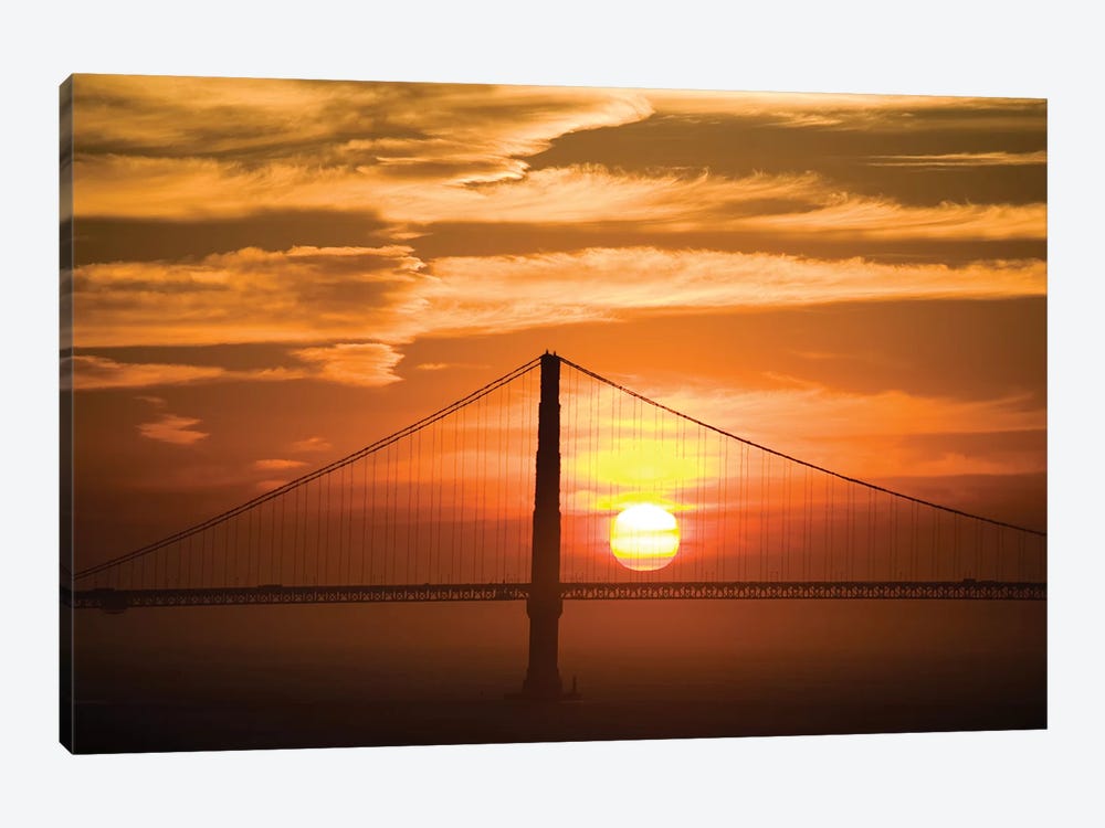 Golden Gate Bridge At Sunset, San Francisco, California, USA by Lisa Hoffner 1-piece Canvas Art Print