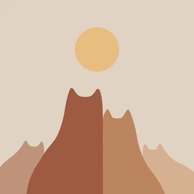 Cat Landscape XXXIII-B by Lim Heng Swee metal wall art