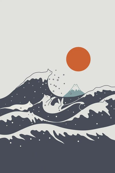 The Great Wave: Cat Landscape LV-A by Lim Heng Swee