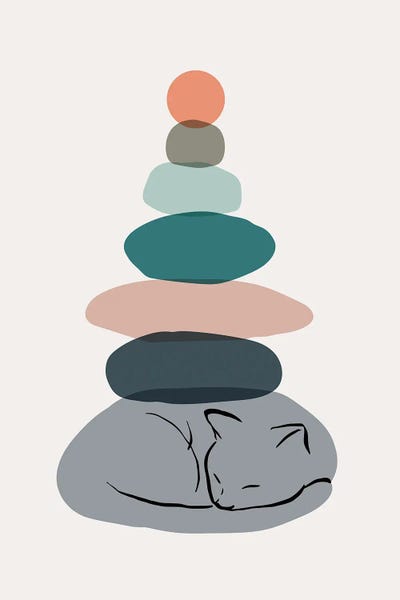 Zen Décor: Cat Landscape LVIII by Lim Heng Swee