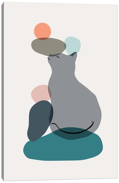Cat Landscape LIX Canvas Art Print - Pet Obsessed