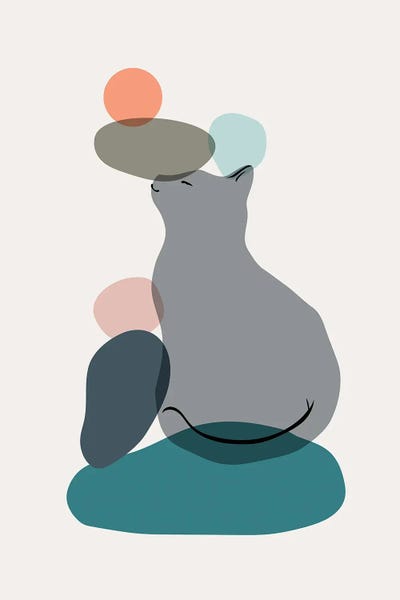 Zen Décor: Cat Landscape LIX by Lim Heng Swee