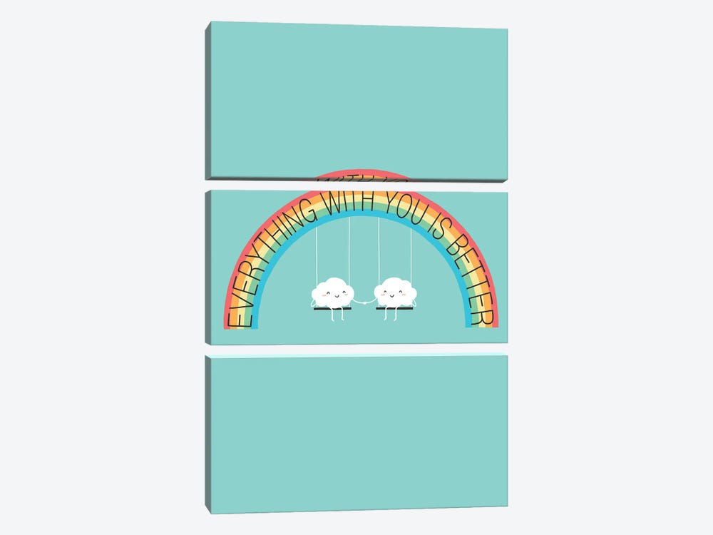 Everything With You Is Better by Lim Heng Swee 3-piece Canvas Wall Art
