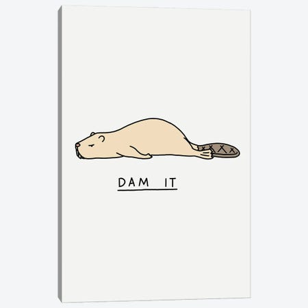 Moody Animals: Beaver Canvas Print #LHS69} by Lim Heng Swee Canvas Artwork