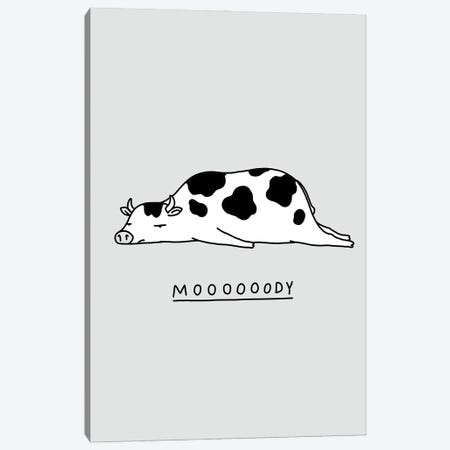 Moody Animals: Cow Canvas Print #LHS70} by Lim Heng Swee Art Print