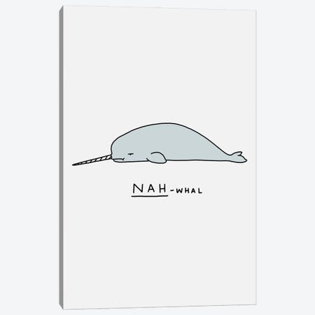 Moody Animals: Narwhal Canvas Print #LHS72} by Lim Heng Swee Art Print