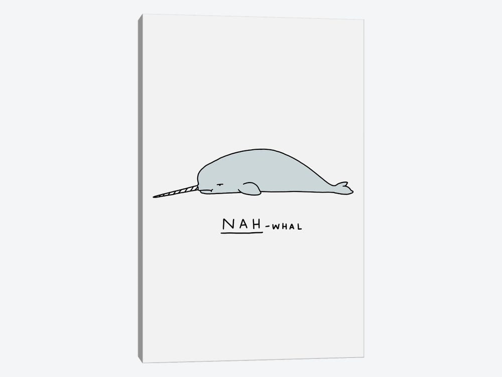 Moody Animals: Narwhal by Lim Heng Swee 1-piece Canvas Art Print