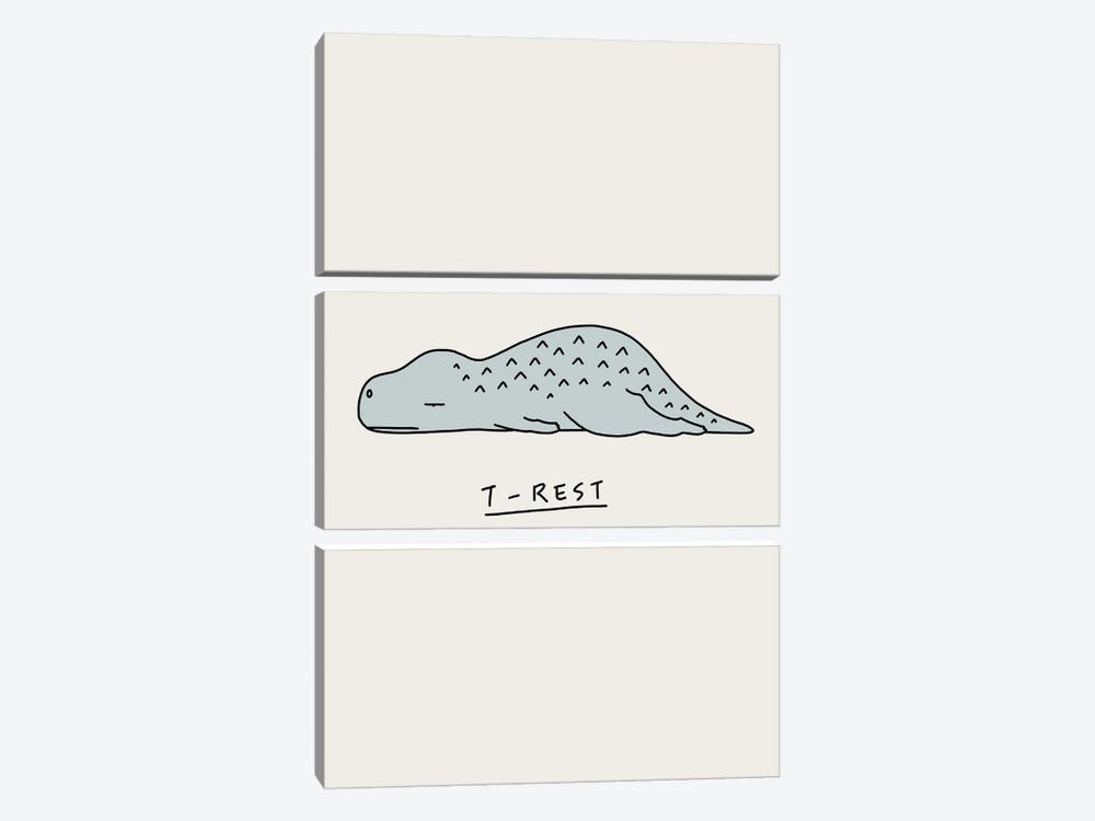 Moody Animals: T-Rex by Lim Heng Swee 3-piece Canvas Wall Art