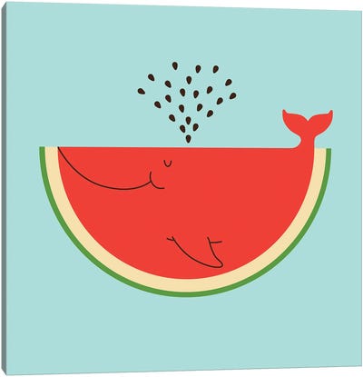 Whalemelon Canvas Art Print - Melon Art