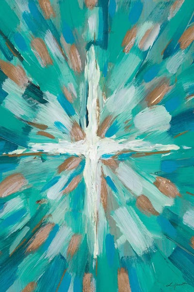 Teal Glory by L. Hewitt multi panel art