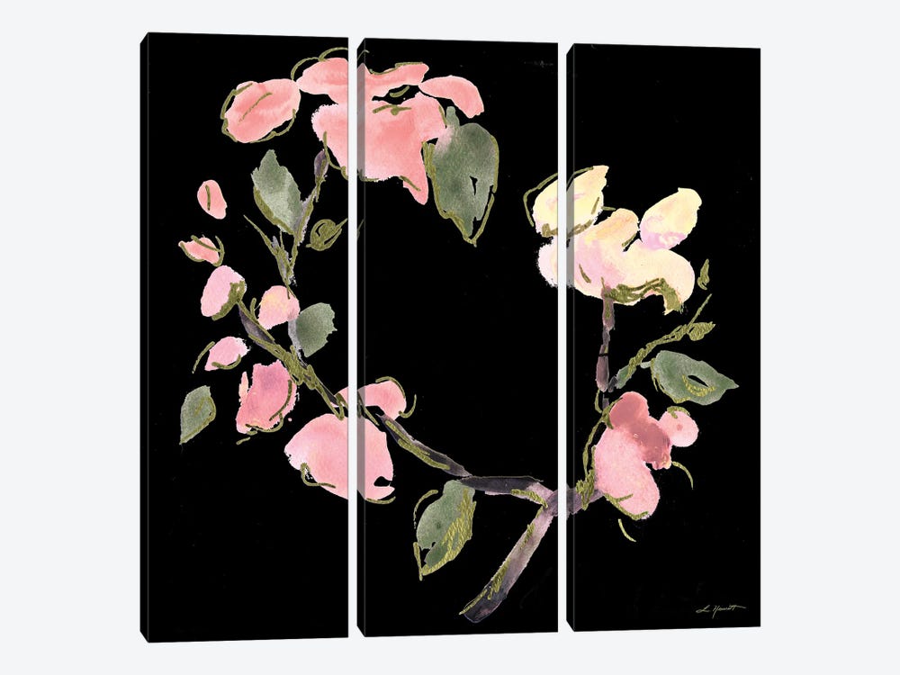 Dark Evening Floral I by L. Hewitt 3-piece Art Print