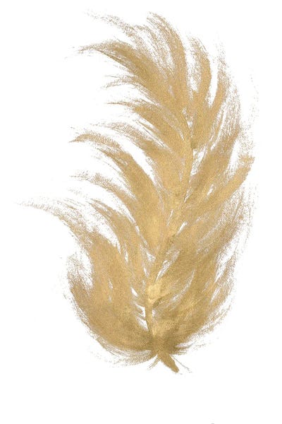 Feathers: Gold Feather I by L. Hewitt