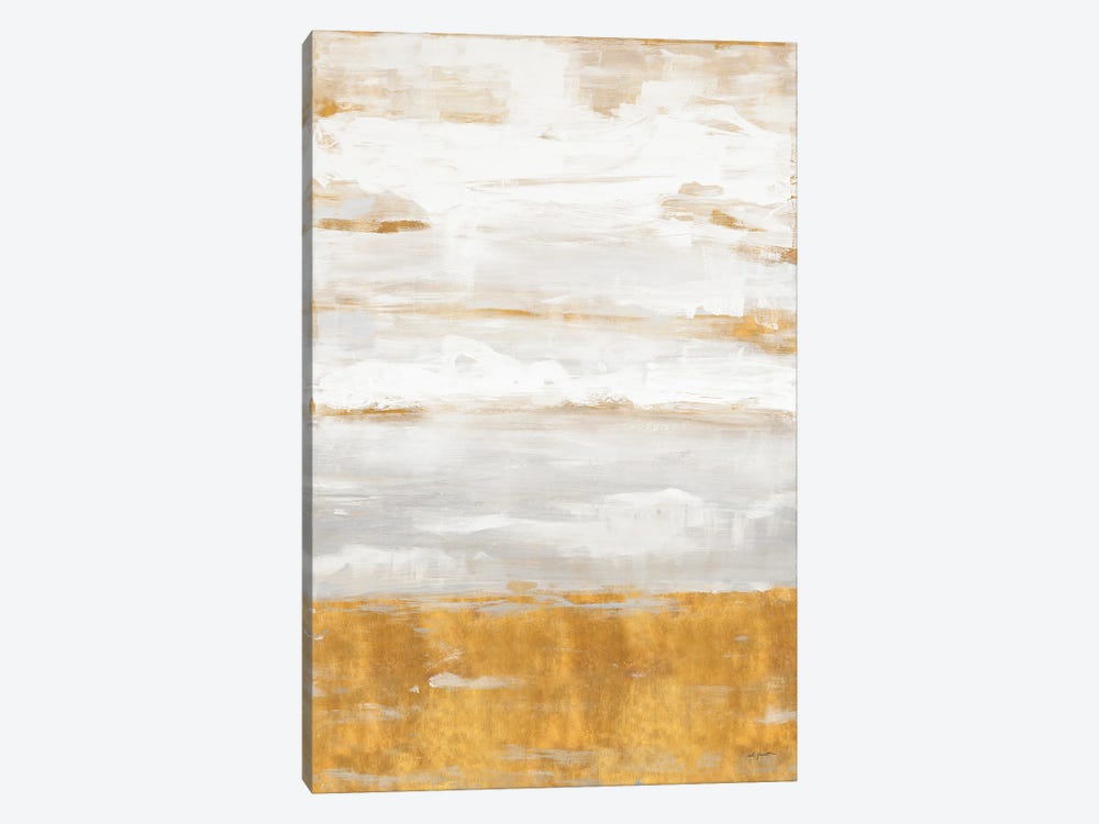 Golden Land Abstract by L. Hewitt 1-piece Canvas Wall Art