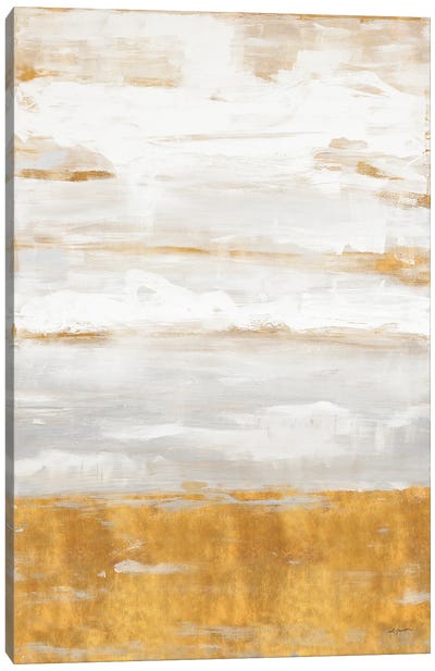 Golden Land Abstract Canvas Art Print