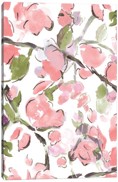 Spring Floral In Pink Canvas Art Print