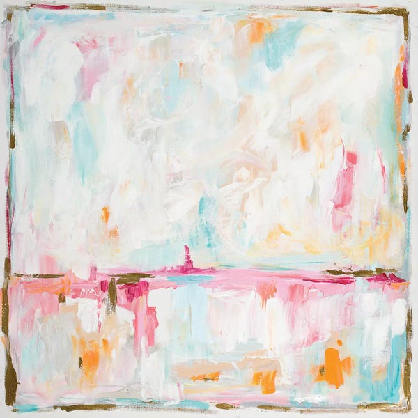 Large Modern Art - Canvas Prints: Cotton Candy Cloud by L. Hewitt