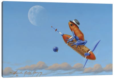 Fly Me To The Moon Canvas Art Print