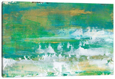 Chartreuse & Aqua I Canvas Art Print - Lila Bramma