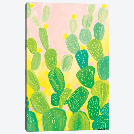 Cotton Candy Cactus Canvas Print #LIC11} by Lisa Concannon Canvas Artwork