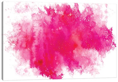 Pink Galaxy Canvas Art Print - Purple Abstract Art