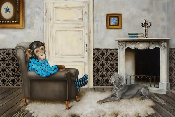 Chimpanzees: It Is Good To Be Together by Liene Liepiņa