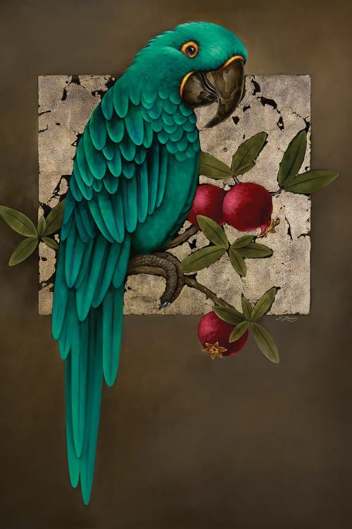 Parrot And Pomegranate