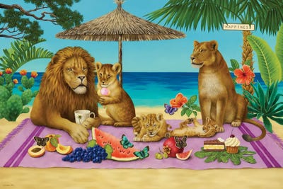 The Family by Liene Liepiņa framed canvas print