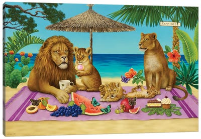 The Family Canvas Art Print - Party Animals