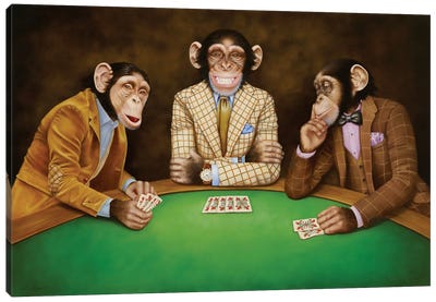 Game Canvas Art Print - Chimpanzee Art
