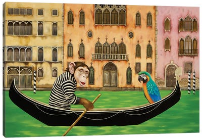 Gondolier Canvas Art Print - Macaw Art