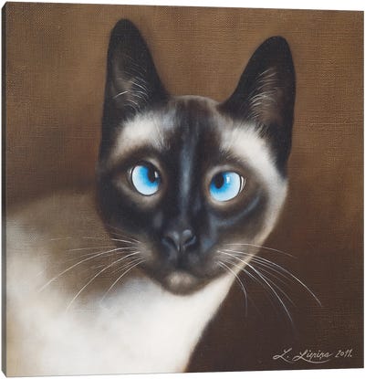 Lora Canvas Art Print - Siamese Cat Art