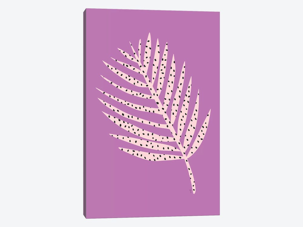 Palm Leaf In Purple by Linda Gobeta 1-piece Canvas Art