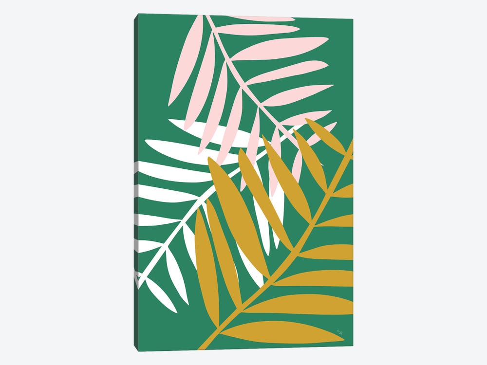 Palm Leaves In Green by Linda Gobeta 1-piece Art Print