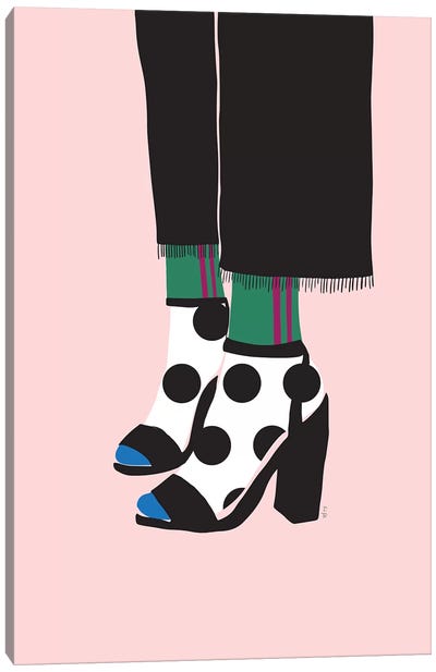 Socks And Heels Canvas Art Print - Linda Gobeta