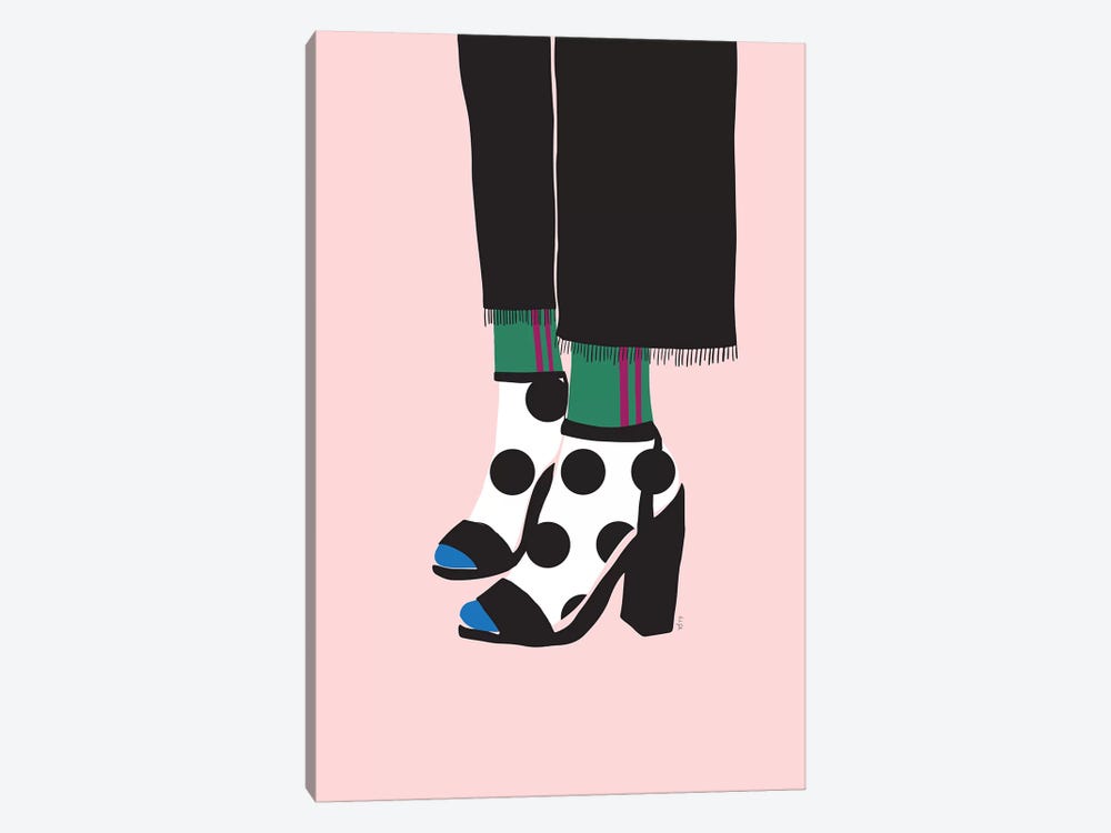 Socks And Heels by Linda Gobeta 1-piece Canvas Artwork