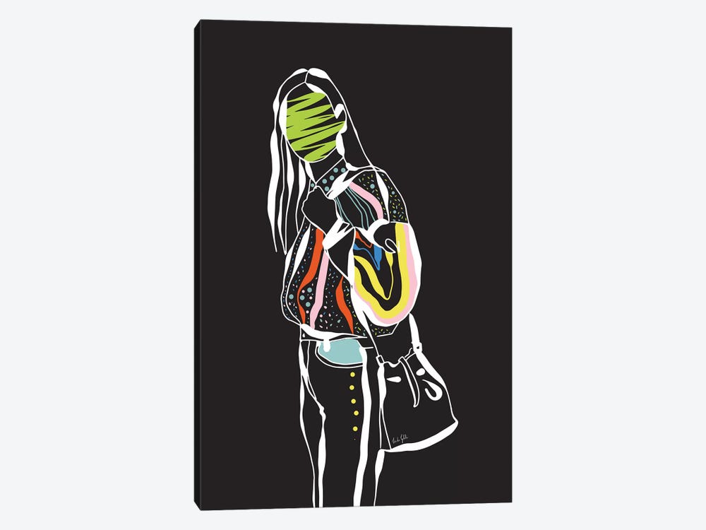 Trendy Girl by Linda Gobeta 1-piece Art Print