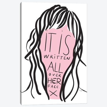 Written All Over Her Face Canvas Print #LIG42} by Linda Gobeta Canvas Art Print