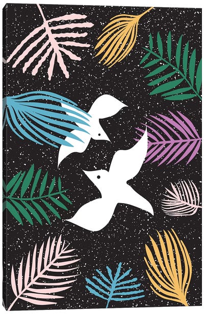 Birds Of Paradise Canvas Art Print - Dove & Pigeon Art